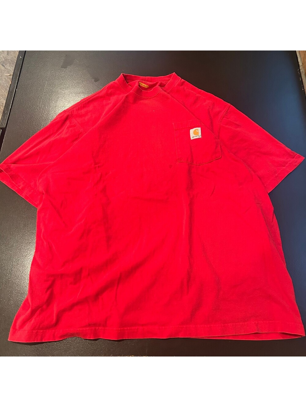 177 Vintage workwear Carhartt Men's Red Original Fit 2XL Pocket T-Shirt